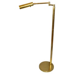 Italian Brass Swing Arm Floor or Reading Lamp