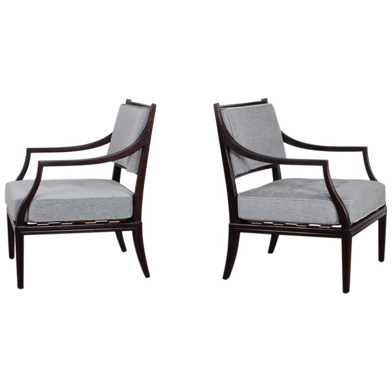 Pair of Dunbar Lounge Chairs For Sale