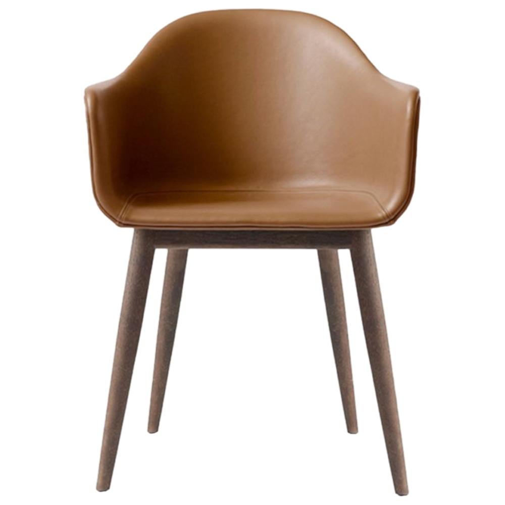 Harbour Chair, Legs in Dark Oak, Nevotex "Dakar" #0250, Cognac For Sale