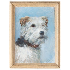 Oil Painting of a Terrier, England, circa 1900
