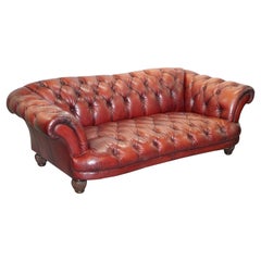 Tetrad Oskar Chesterfield Used Brown Leather Sofa Part of a Suite