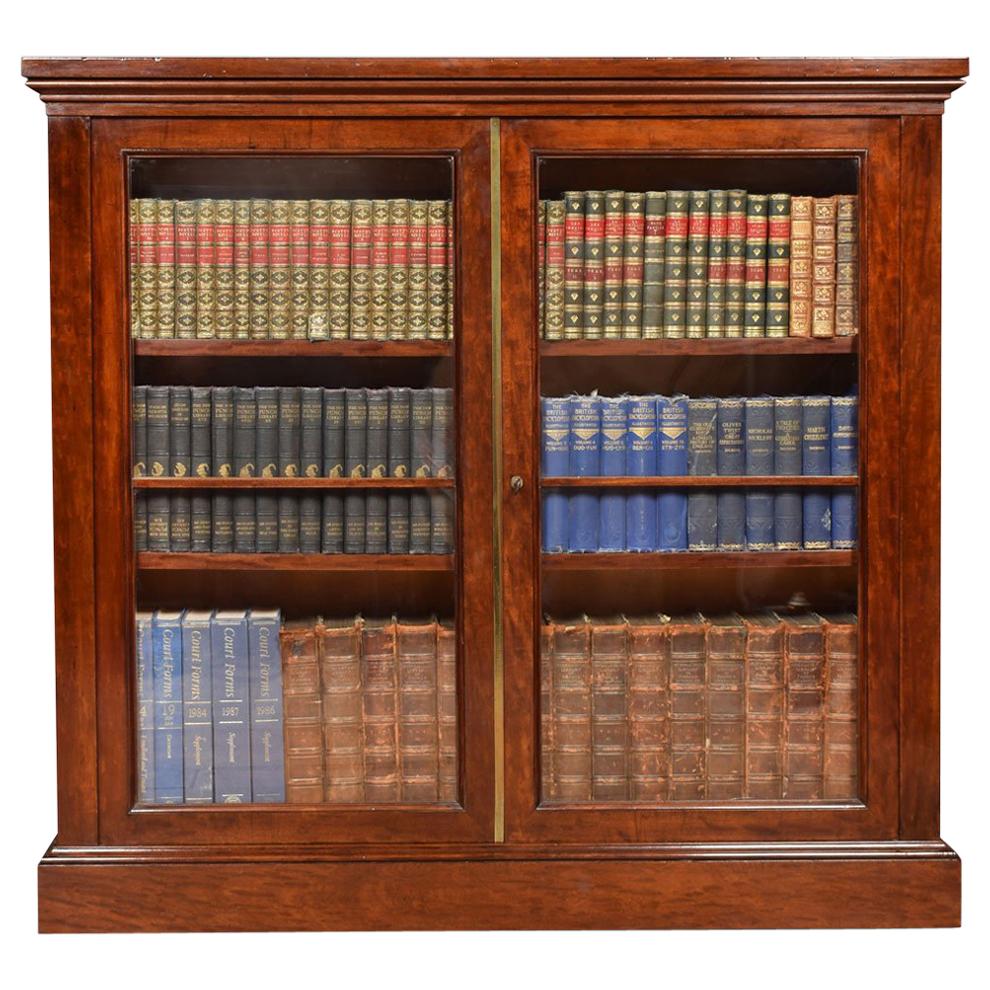 Georgian Figured Mahogany Dwarf Bookcase