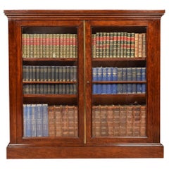 Antique Georgian Figured Mahogany Dwarf Bookcase