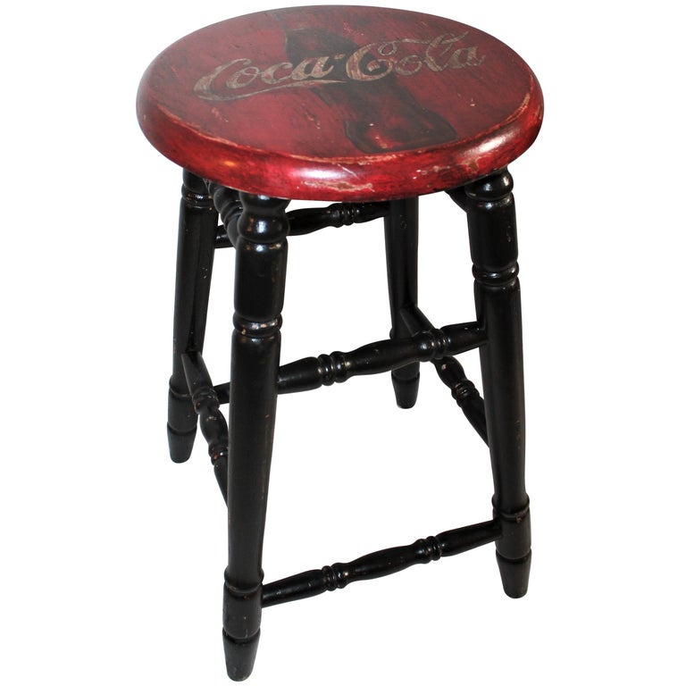 Coca-Cola Folky Bar Stool For Sale at 1stDibs | coca-cola bar stools, coca  cola stools for sale, coca cola bar stools