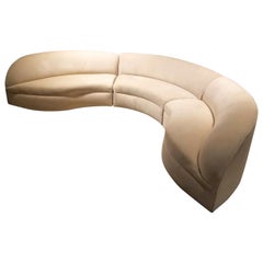 Massive Weiman Preview Sectional Serpentine Curved Sofa