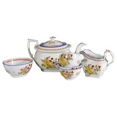 English New Hall Porcelain Part Tea Service with Sea Shell & Seaweed