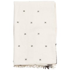 Whiting Amro - Lenzuolo artigianale in cotone organico con motivi minimali neri
