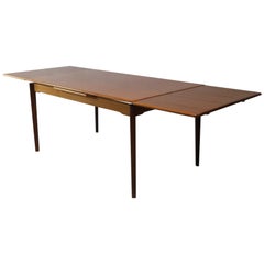 1960s Danish Midcentury Extendable Dining Table