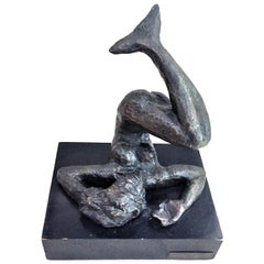 Victor Salmones, Mermaid, Patinated Bronze Sculpture, circa 1960s