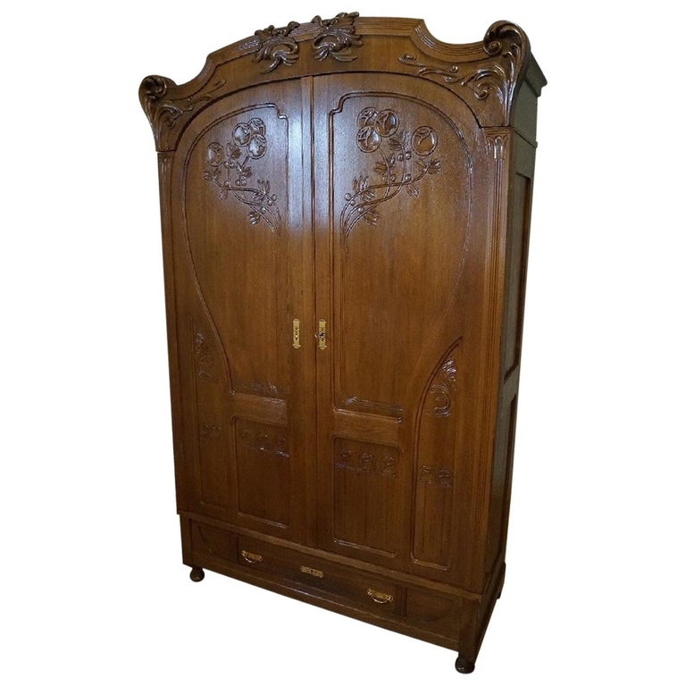 Art Nouveau Secesja Wardrobe from 1900 For Sale at 1stdibs