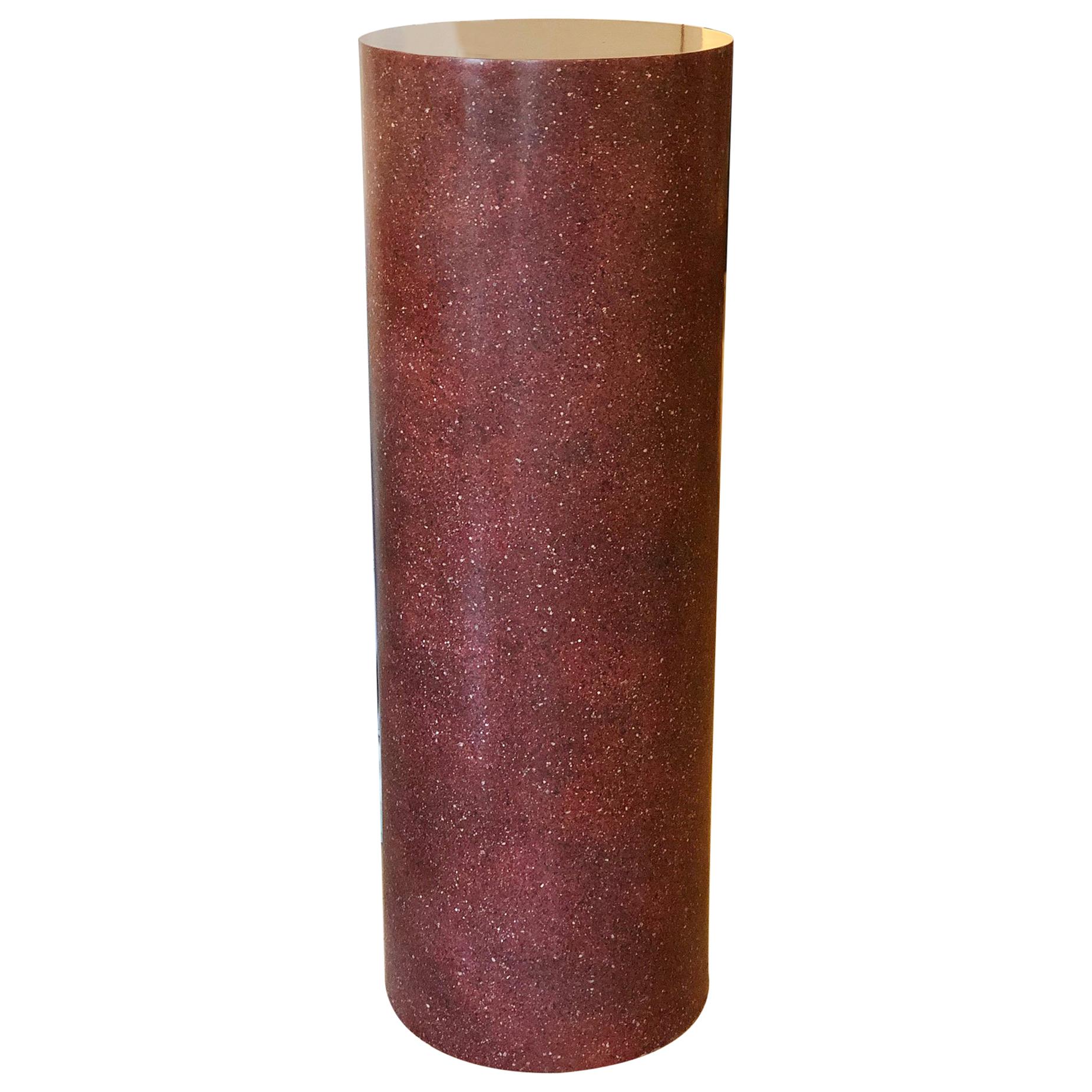 Faux Porphyry Pedestal For Sale