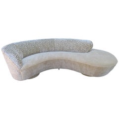Retro Stunning Vladimir Kagan Curved Serpentine Cloud Sofa Mid-Century Modern