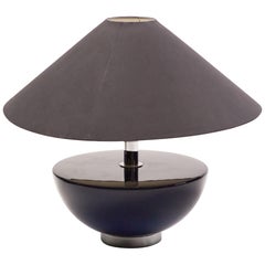 Pair of Dark Blue Glass Table Lamps by Bergboms