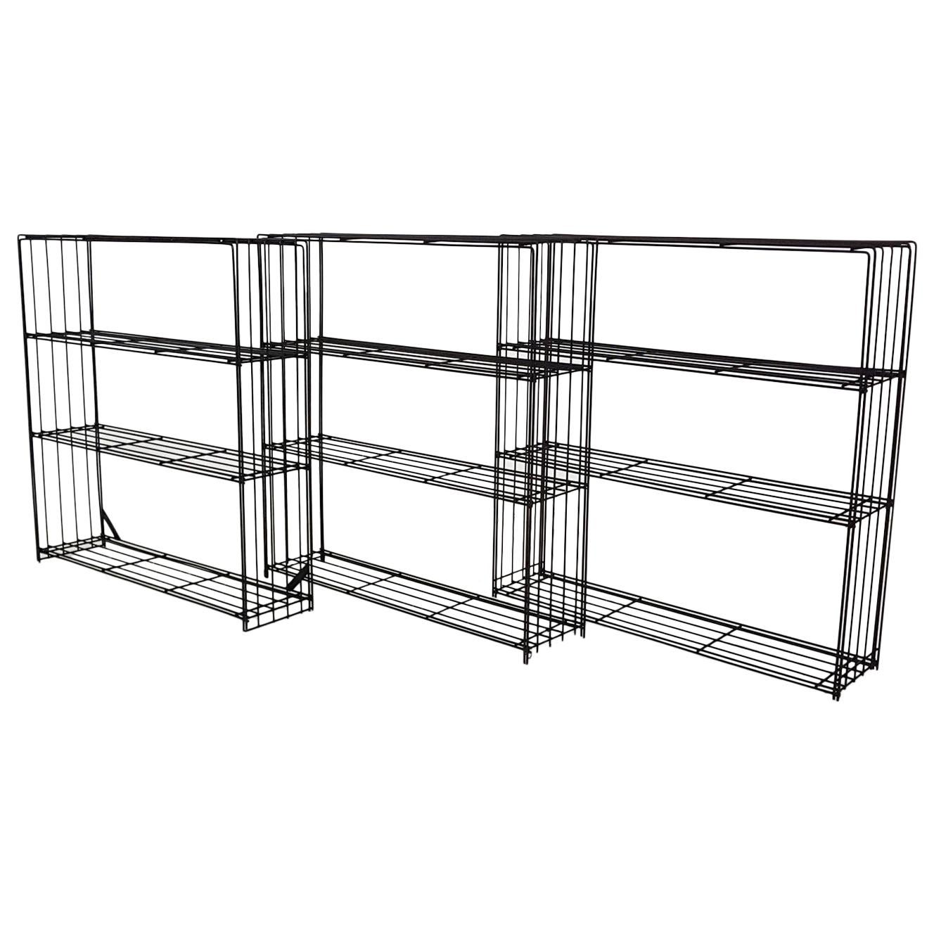 Metal Wire Room Divider or Bookcase by Tjerk Reijenga for Pilastro, Dutch, 1960s