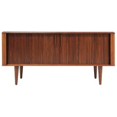 Used Mid-Century Modern Compact Tambour-Door Credenza by Barzilay