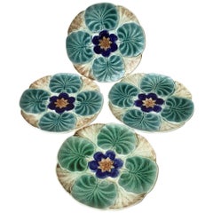 Majolica Water Lily Pond Plate Wasmuel, circa 1890