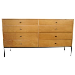 Midcentury Paul McCobb 8-Drawer Dresser Credenza #1507 Blonde Maple T Pulls