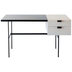 Rare Writing Desk CM141 by Pierre Paulin for Thonet in Original White Paint