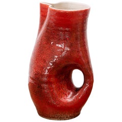 1950s French Red Accolay Pitcher