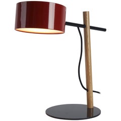 Excel Desk Lamp in Red and Oak by Rich Brilliant Willing for Roll & Hill