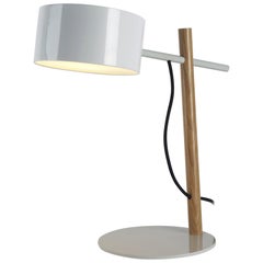 Excel Desk Lamp in White and Oak by Rich Brilliant Willing for Roll & Hill
