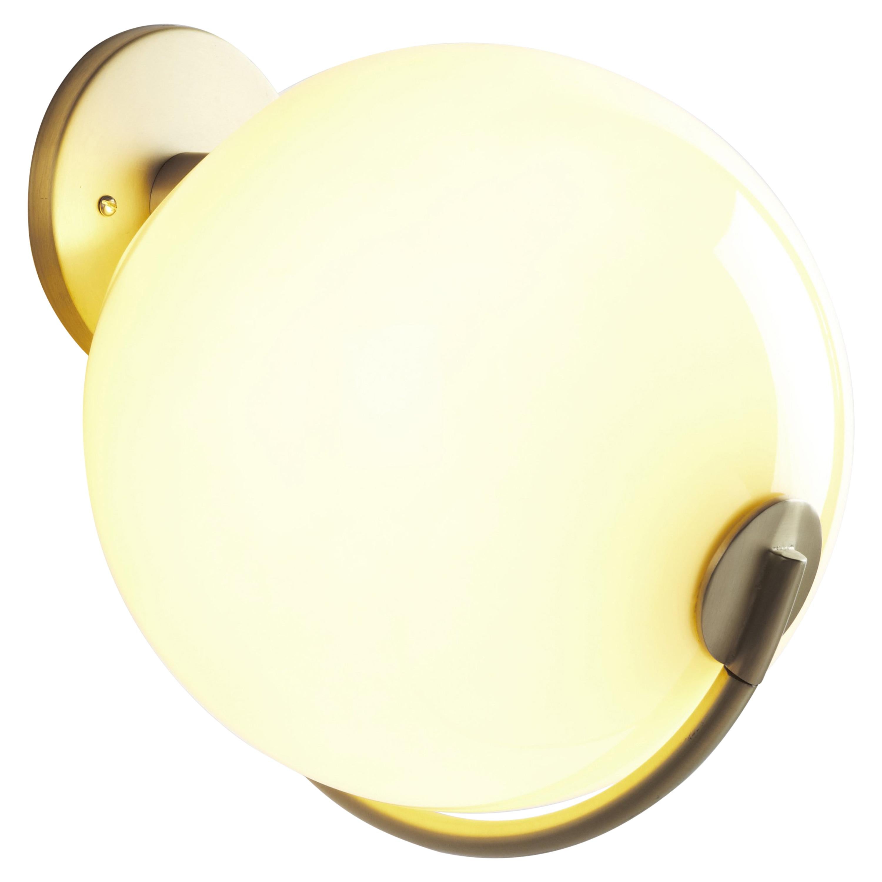 Fiddlehead Sconce in Cream and Brass by Jason Miller for Roll & Hill
