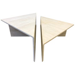 Italian Travertine Cocktail Table by Up & Up