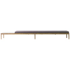 Architectural Bronze and Carrara Marble Daybed 