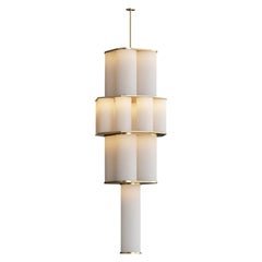 Bauer Chandelier 02 by in Brass & White Jason Miller for Roll & Hill