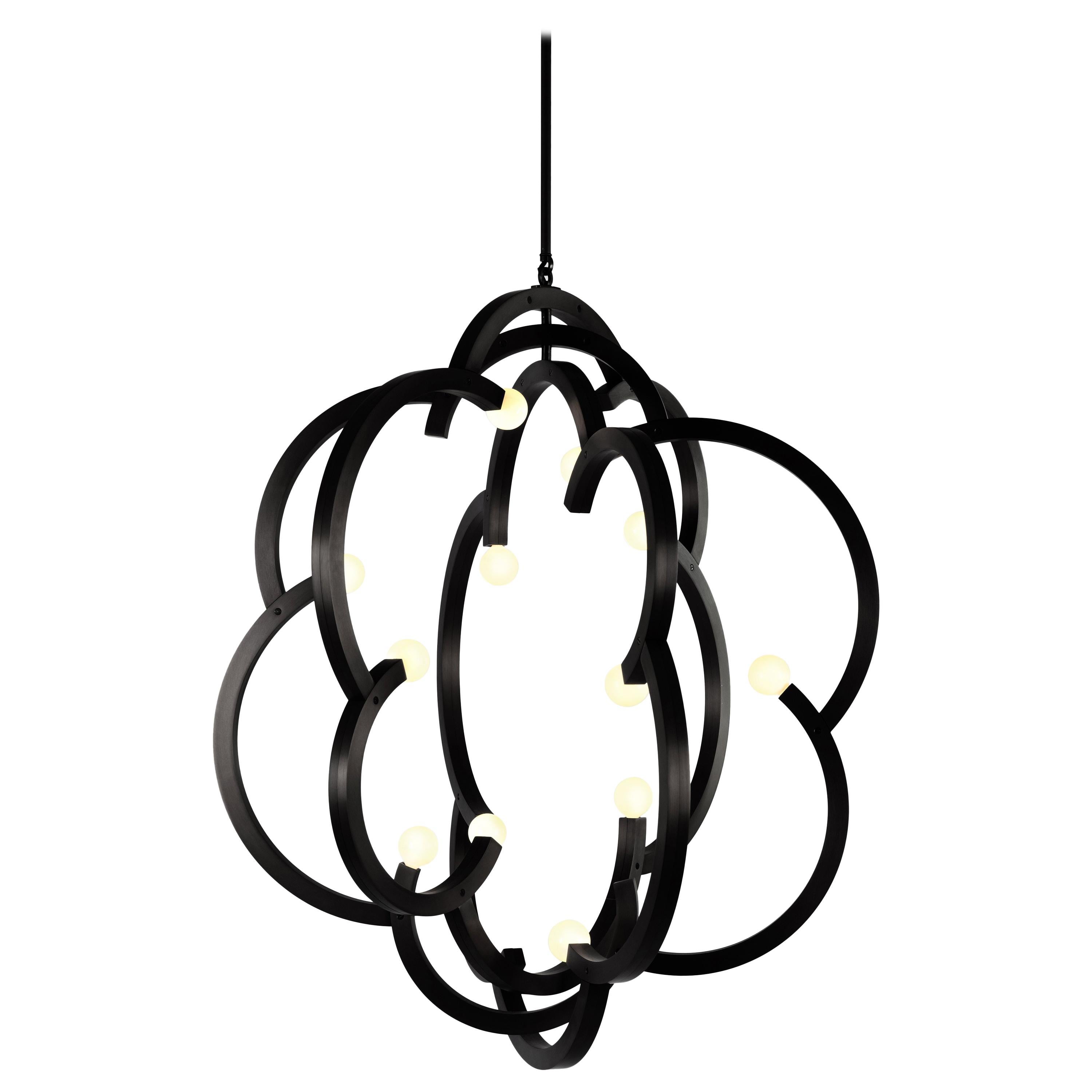 Blow Pendant in Black by Lindsey Adelman for Roll & Hill