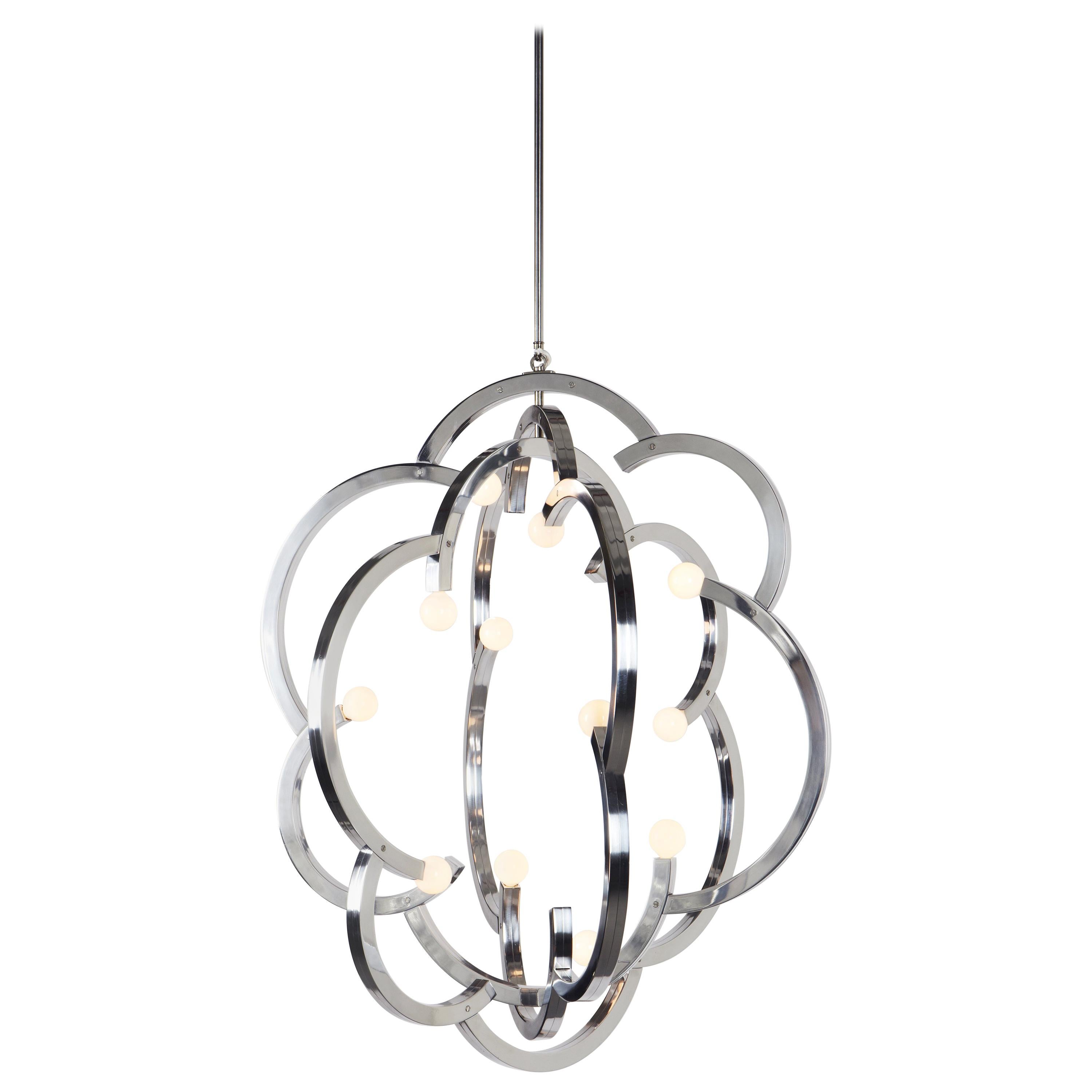 Blow Pendant in Polished Nickel by Lindsey Adelman for Roll & Hill