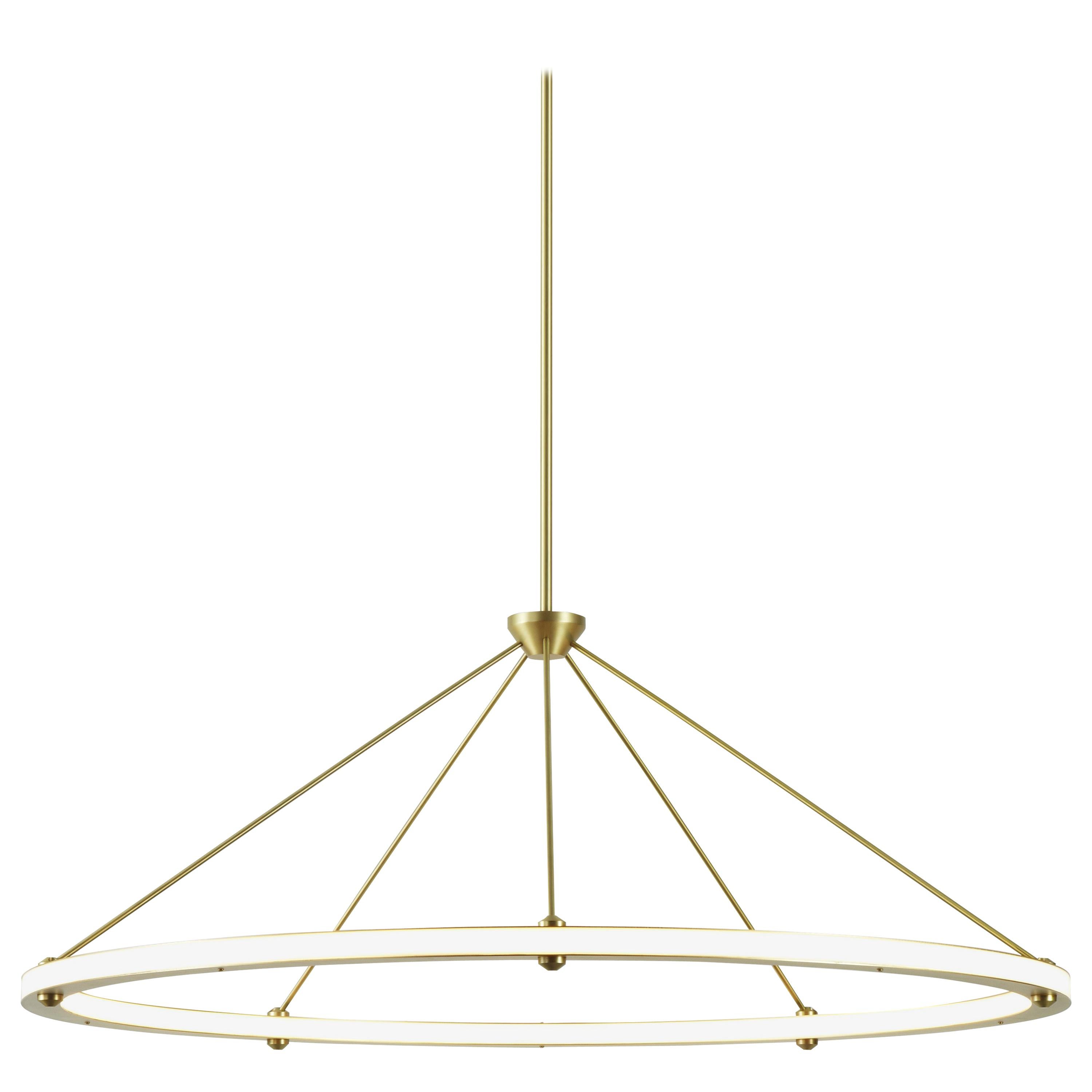 Halo Circle Pendant Light in Brass by Paul Loebach for Roll & Hill