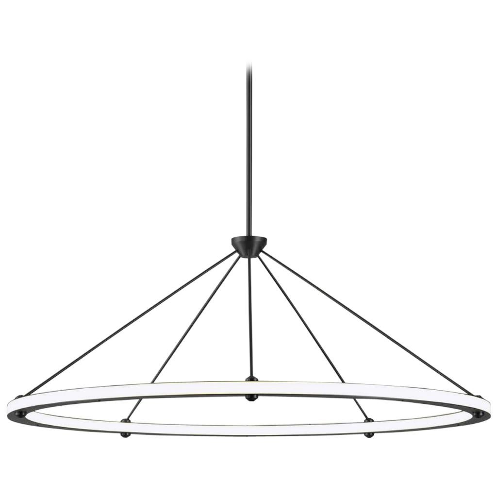 Halo Circle Pendant Light in Black by Paul Loebach for Roll & Hill