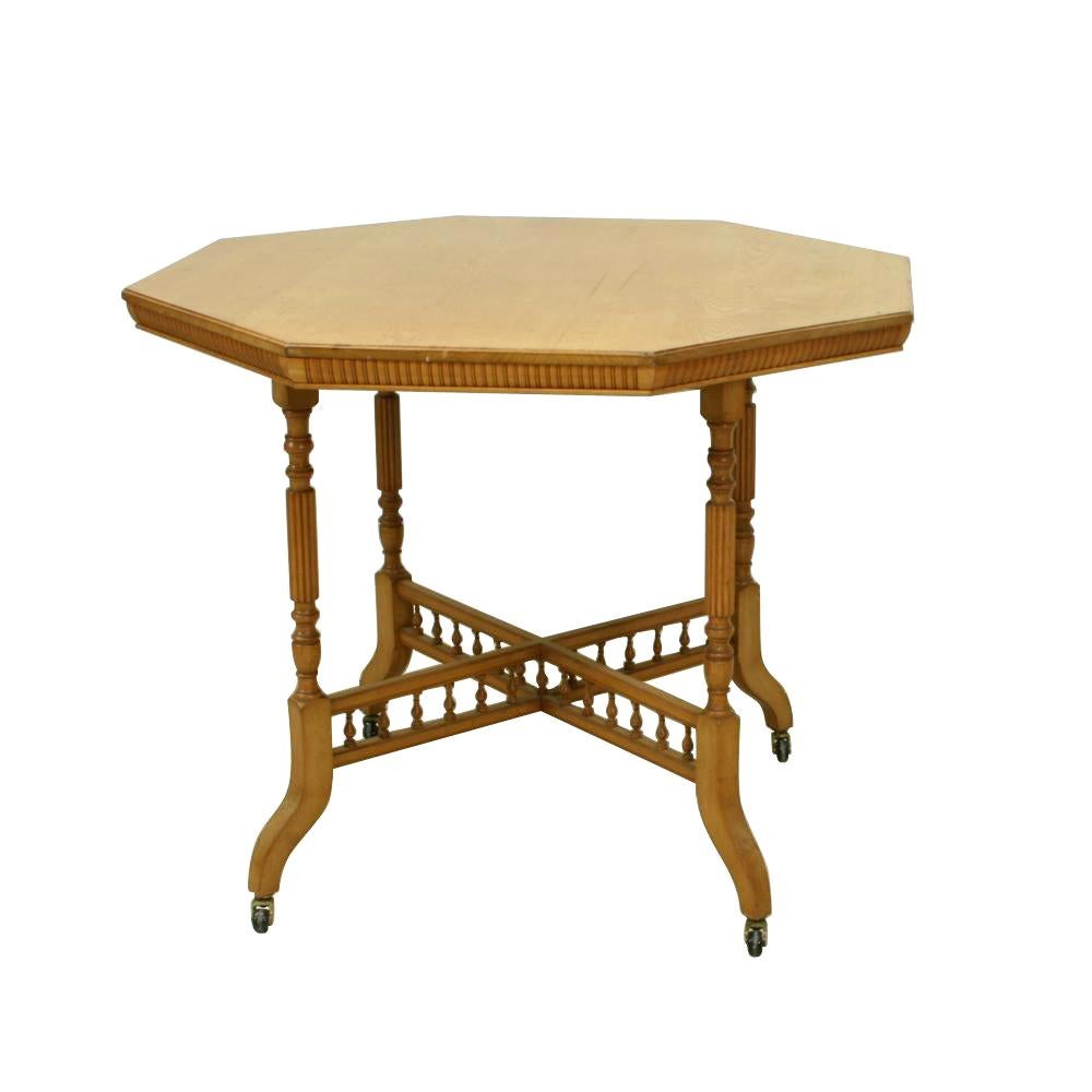 19th Century Arts and Crafts Oak Table by James Shoolbred For Sale