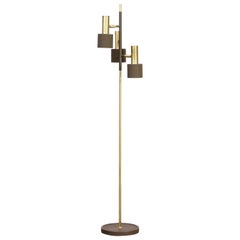 1960s Metal and Brass Three Spot Floor Lamp for Koch & Lowy