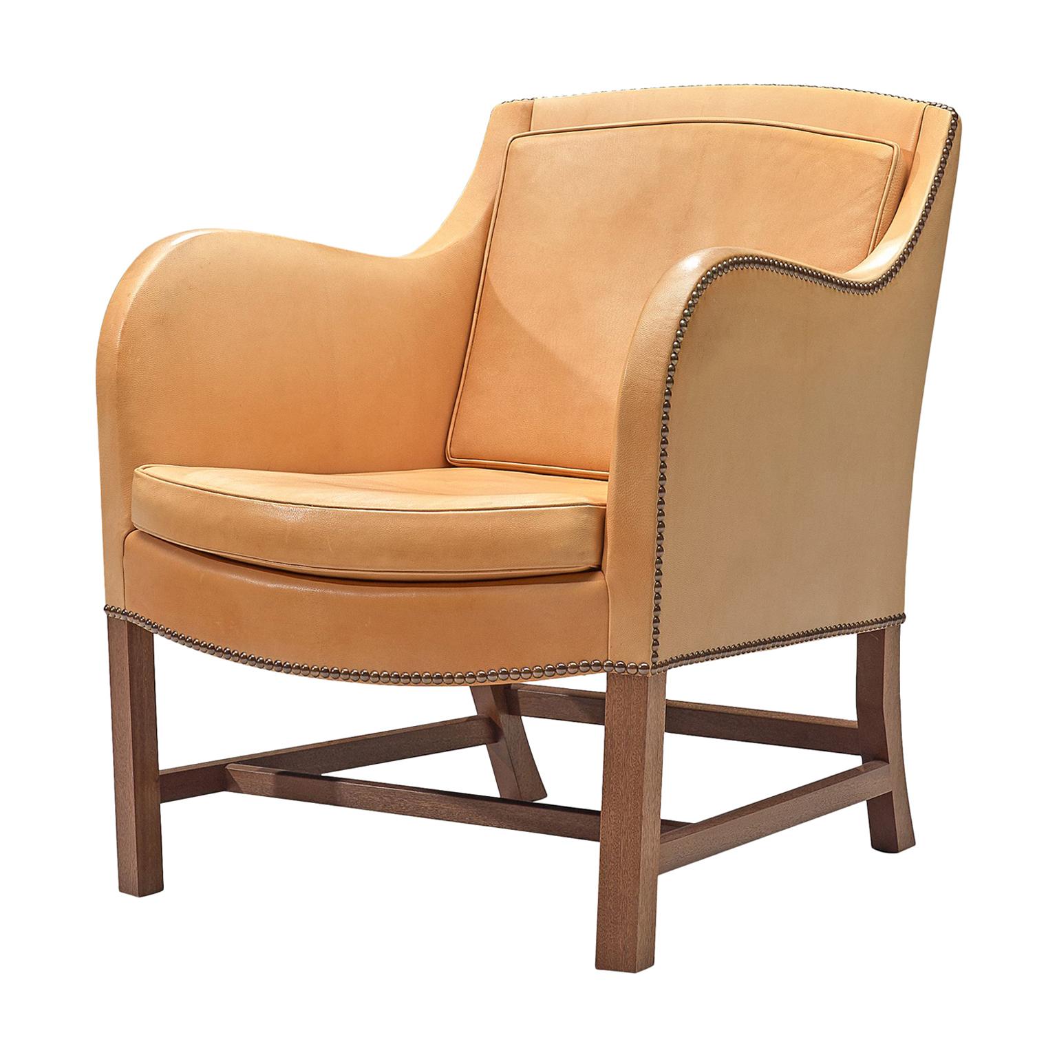 Kaare Klint and Edvard Kindt-Larsen 'Mix' Lounge Chair in Niger Leather