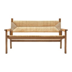 Refined Bench in Walnut and Cane, Spain