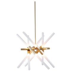 Astral Agnes 01 in Brass with Straight Glass by Lindsey Adelman for Roll & Hill