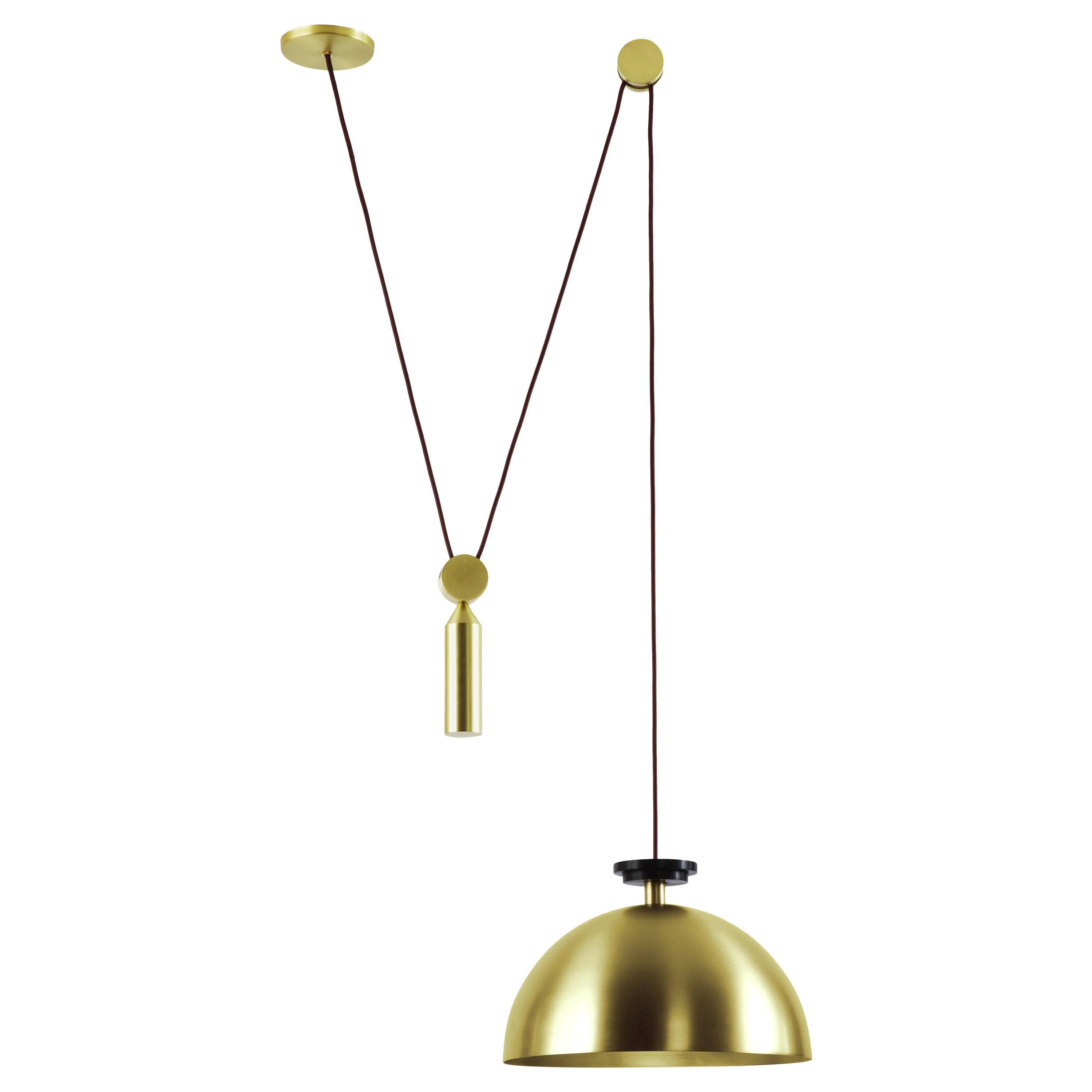 Shape Up Brass Hemisphere Pendant by Ladies & Gentlemen Studio for Roll & Hill