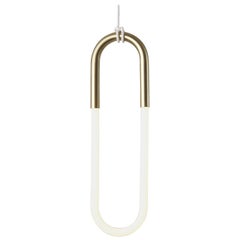 Rudi Loop 03 Pendant in Brass & White by Lukas Peet for Roll & Hill