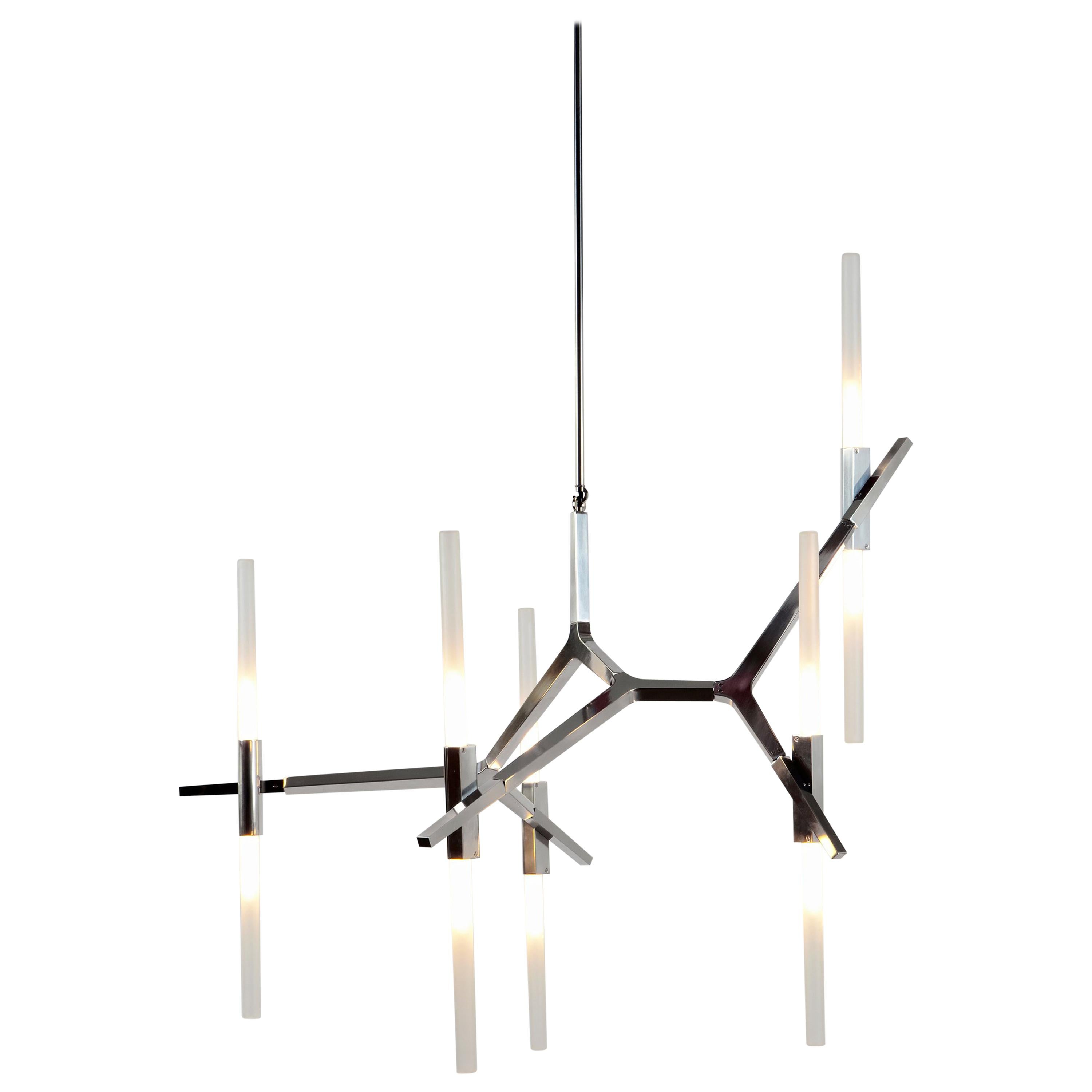 Agnes 10-Light Chandelier in Polished Nickel by Lindsey Adelman for Roll & Hill
