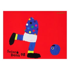 1990s World Cup Soccer Football Poster by Michel Quarez Pop Art