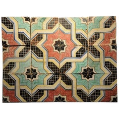 20th Century Italian Vintage Reclaimed Decorated Tiles, 1920s