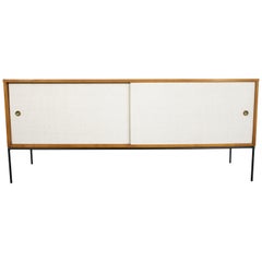 Midcentury Credenza by Paul McCobb Planner Group #1513 White Doors Iron