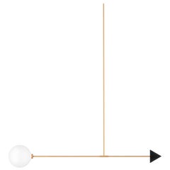 Libra Trig, Contemporary Ceiling Lamp, Brass and Marble ‘Black’