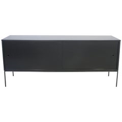 Midcentury Low Credenza by Paul McCobb circa 1950 Planner Group #1513 All Black