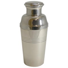 Large Art Deco Silver Plated Cocktail Shaker, French by Lancel Paris circa 1930s