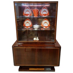 1930s French Art Deco China Cabinet in Style of Ruhlmann