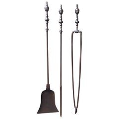 Late 18th or Early 19th Century Dutch Neoclassical Fireplace Tools of Fire Tools