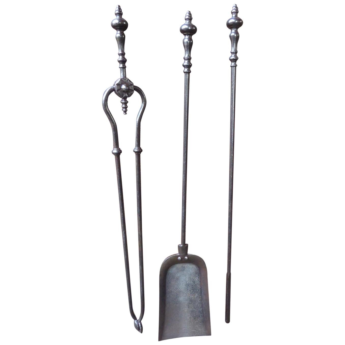 Victorian Fireplace Tools or Fire Irons, 19th Century, English